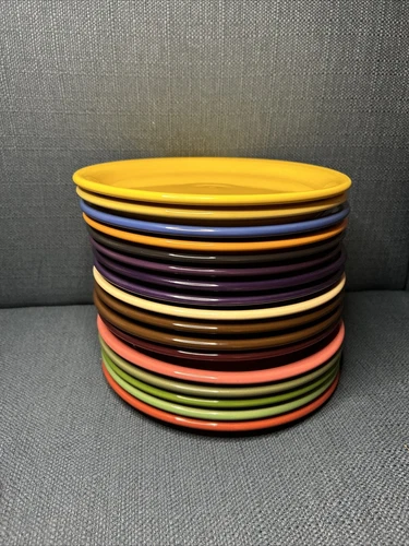 Fiesta Buffet Plate, 9" Retired Colors Bistro Plate Fiestaware HLC