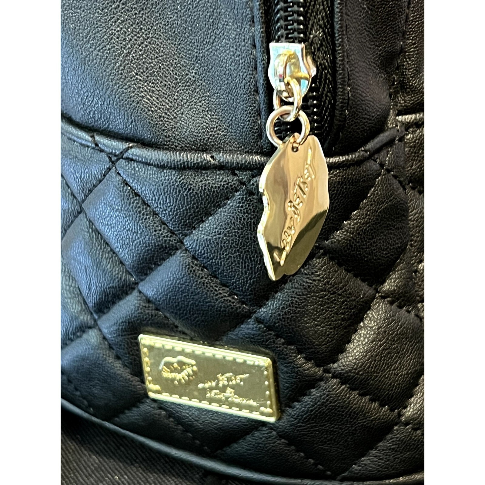 Betsey Johnson Black Cat Backpack with Gems Excellent Gem