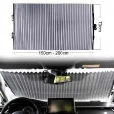 27" Retractable Car Windshield Sun Shade Foldable Visor Cover Block Front Window