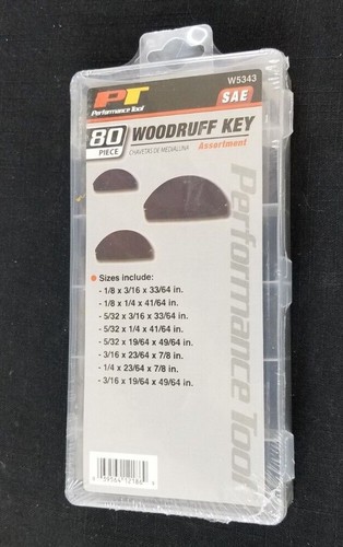 Performance Tool 80 Piece Woodruff Key Assortment #5343