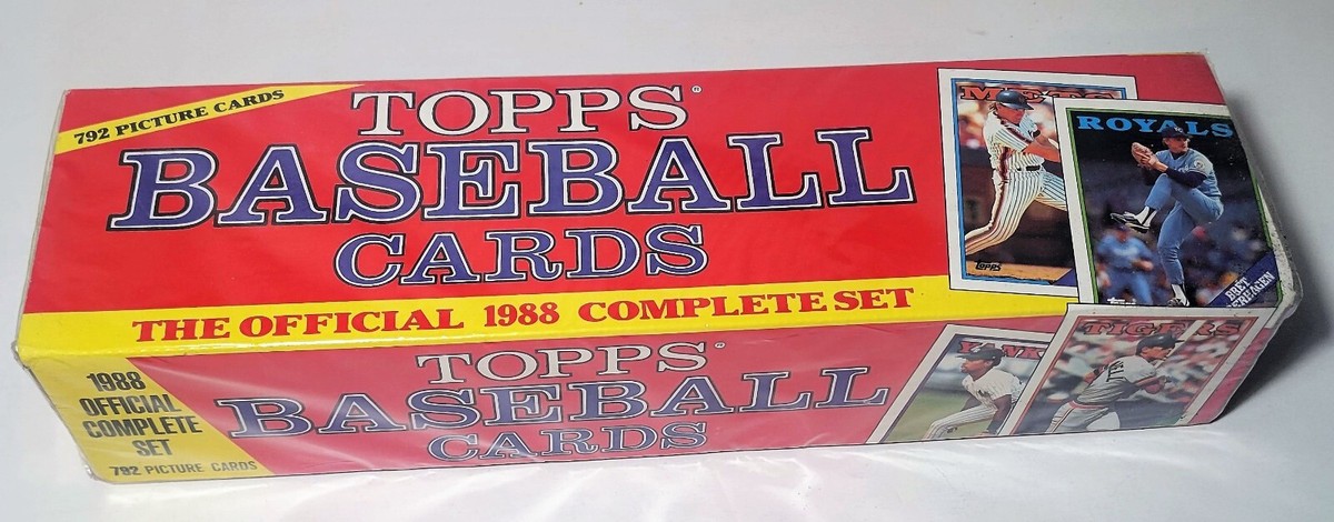 1988 Topps Baseball Cards, complete box set 792 cards, factory 