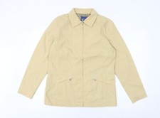 Faconnable Womens Beige Jacket Size S Zip