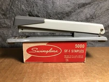 Vintage Swingline Stapler With Full Box Of Staples | Gray | Works | Made In USA