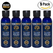 5-PACK Music Nomad MN701 Silver Polish for Silver & Silver Plated Instruments