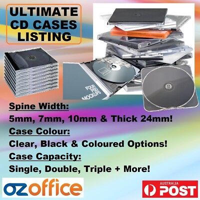 CD Cases CD Jewel Cases Single Double Triple Quad Six Black Clear