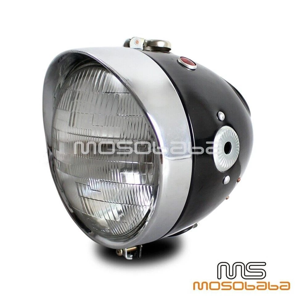 Black Housing Headlight Headlamp For Zundapp DB DS DBK KS BMW R51 R60 R69 Bikes - Image 3 of 4