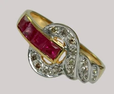 Natural Ruby Gemstone Gold Plated 925 Sterling Silver Women Ring