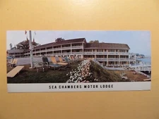 Sea Chambers Motor Lodge Ogunquit Maine vintage oversized postcard 