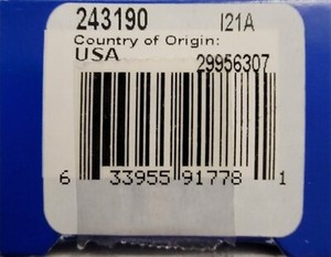 Graco 243190 Intake Seal Kit 