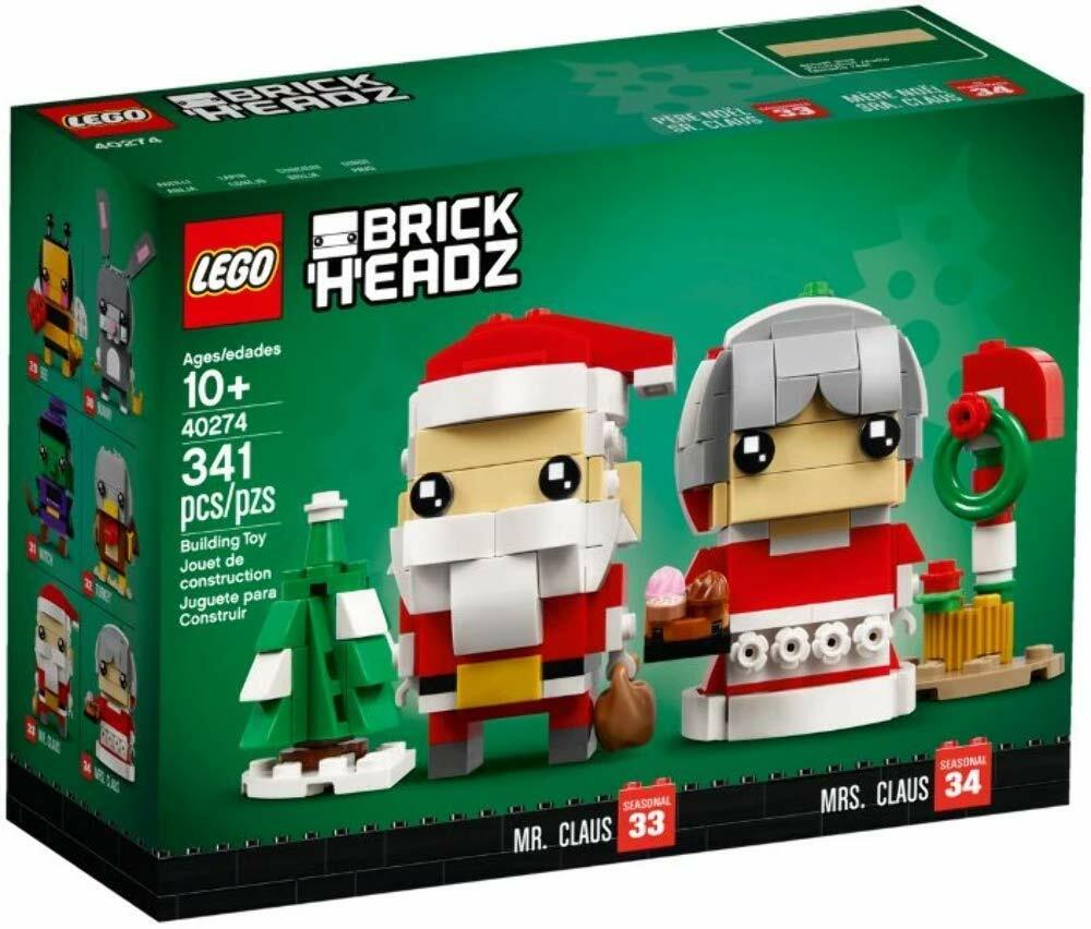 LEGO BRICKHEADZ 40274 Mr & Mrs CLAUS PAPA Y MAMA NOEL NUEVO PRECINTADO1