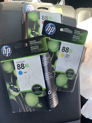 HP  88XL proven performance officejet  Cyan Yellow & Magenta