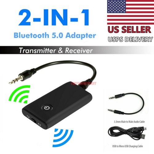 Trasmettitore Ricevitore Bluetooth 5.0 2 in 1 Wireless Audio 3.5mm JACK  Adattatore AUX | eBay