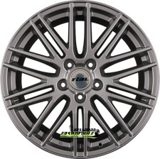 4x Rial KiboX metal-grey 9x20 ET52 - LK5/112 ML66.5 Felge Alu