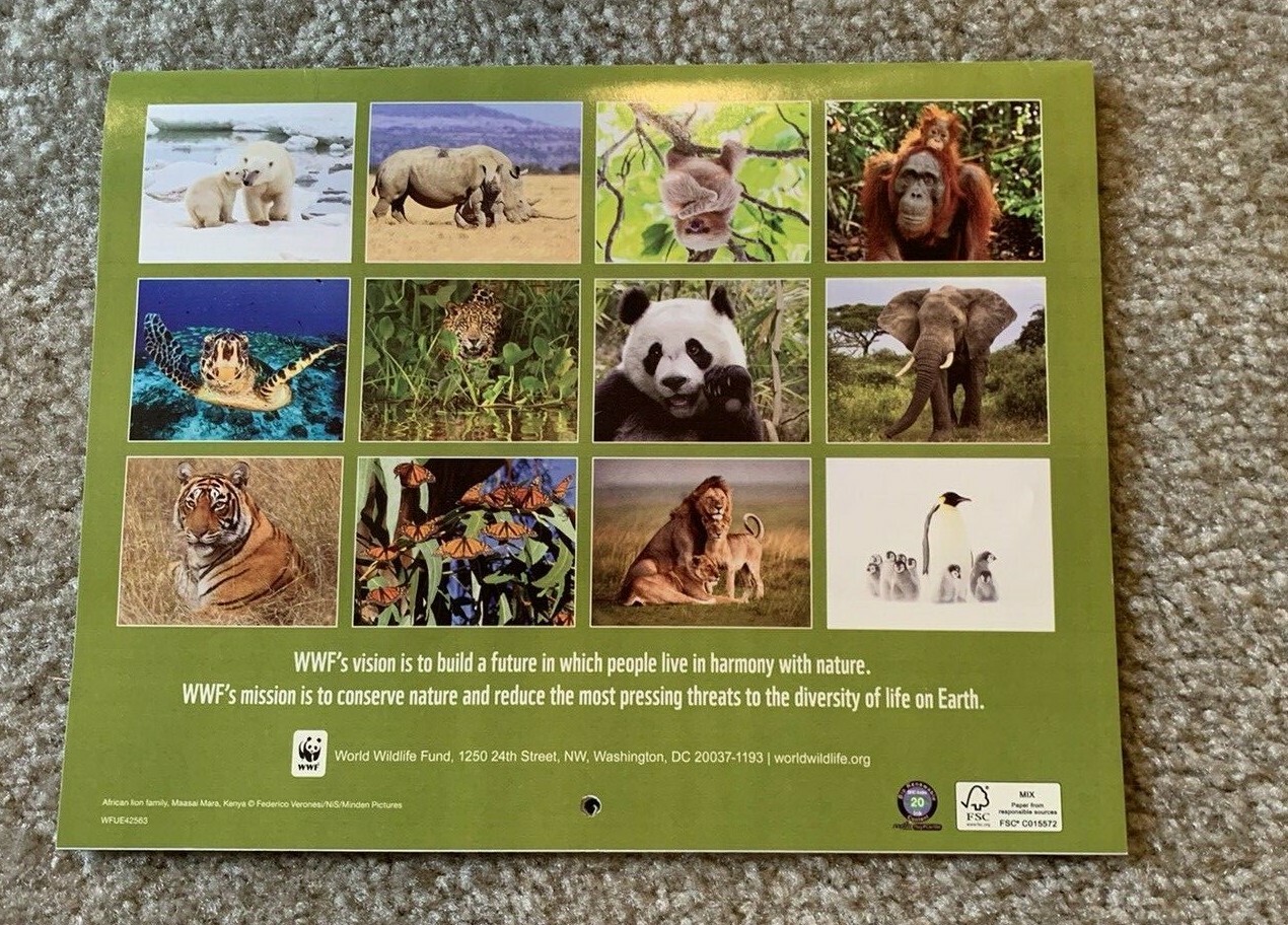 World Wildlife Federation WWF 16Month 2021 Calendar NEW eBay