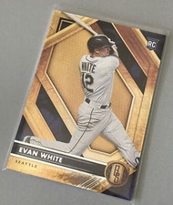 2021 Panini Chronicles Gold Standard Base #5 Evan White RC Mariners Rookie