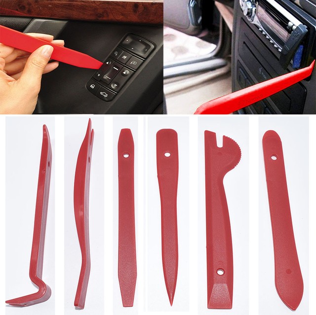 6X Red Car Door Plastic Trim Panel Dash Installation Removal Pry Tool