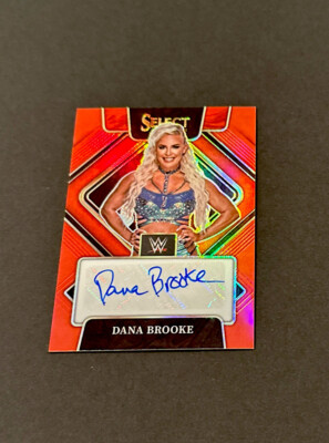 2022 SELECT WWE DANA BROOKE SIGNATURES RED PRIZM REFRACTOR AUTO SP # d 94/99!