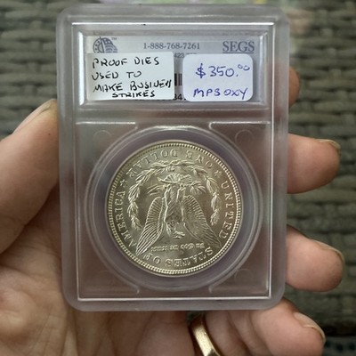 1921 Zerbe Reverse Die Proof-Like MS Morgan SEGS - RARE - Unknown