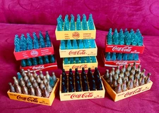 Coca-Cola 1950s - 90s Miniature Yellow Red Bottle Crates You Get 10 Shown