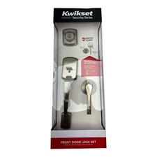 Juego de manijas de entrada Kwikset Henley con cerrojo níquel satinado SmartKey 96870-171 nuevo