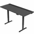 VIVO Electric 71" x 30" Desk, Full Pad, Black Hidden Cable Tabletop, Black Frame