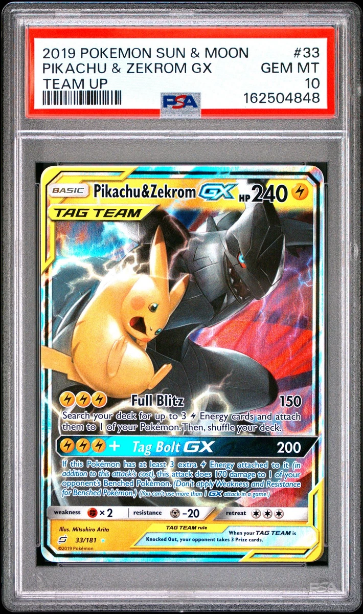 Pikachu Pokémon TCG Sun & Moon Grade 10 Individual Trading Card