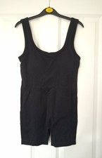 BNWOT Womens Primark Black Size Small 8 10 Sport Playsuit Gym Set Top Shorts