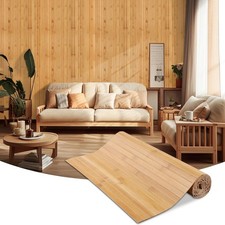 Bamboo Wall Panel Pole Wrap Wainscoting Panelling for Interior Wall Decor Living