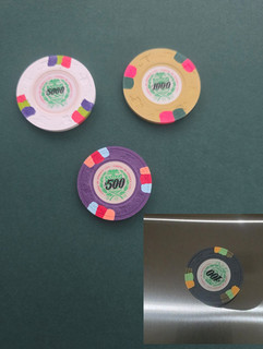 Paulson THC Casino De Isthmus City James Bond Poker Chips 1k 5k $500 & $100