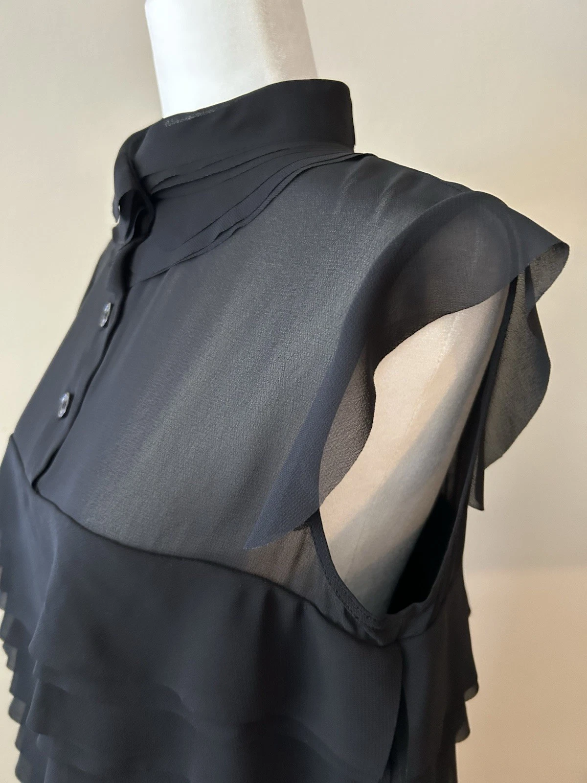 Abito da sera cocktail Moschino nero in seta taglia 8 44 lunghezza ginocchio nuovo con etichette