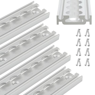 4-12x 1meter Airlineschienen Alu Profile Eloxiert Endfitting für Zurrschiene