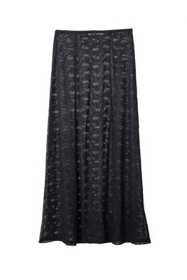 New Sz Small   NA KD Long Black Lace A Line Women s Maxi Skirt Long From Turkey