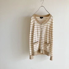 APC Border Wool High Gauge Knit Cardigan, Size S, Beige
