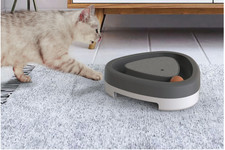 Electric Interactive Cat Toy Spinning Turntable Scratcher Feather Self-Play Fun