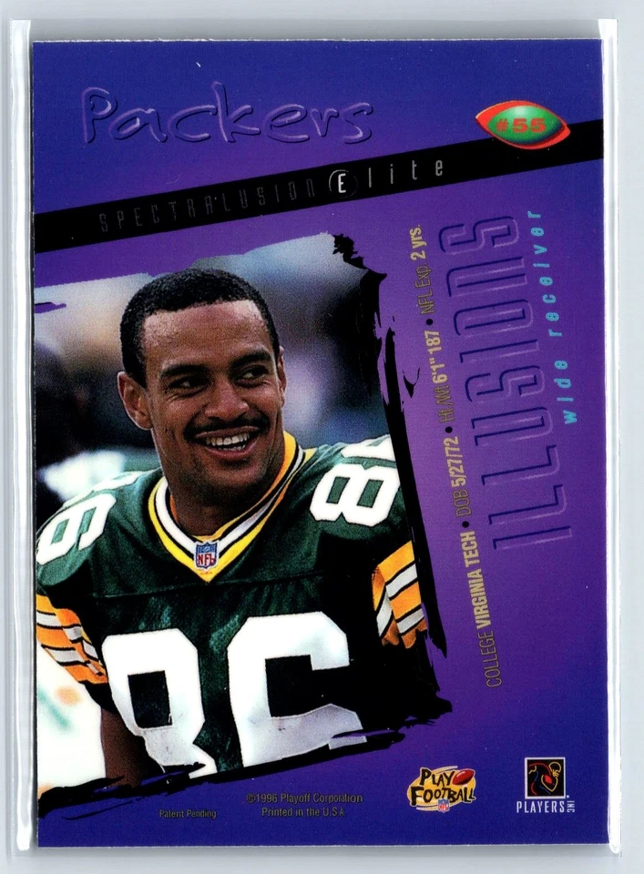 1996 Playoff Illusions Spectralusion Elite #55 Antonio Freeman - Image 2 of 2