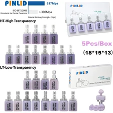 US C14 Emax Glass Ceramic Blocks HT LT Lithium Disilicate CAD/CAM Cerec 5Pcs/Box