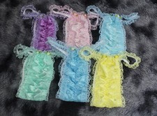  A164 2XL/ElasticW.24-44" VintageStyle 6PCS Satin Thong Bikini Panties Underwear