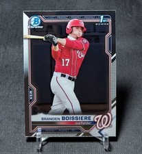 Branden Boissiere 1st Chrome Prospect Rookie 2021 Bowman Draft BDC-156 Nationals