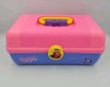 Vintage Barbie Caboodles Carrying Storage Case Pink Purple Makeup Hair Accessory