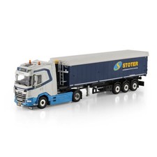 1:50 WSI DAF XG 4X2 Tarpaulin Transporter Alloy Model STOTER B.V.01-4892