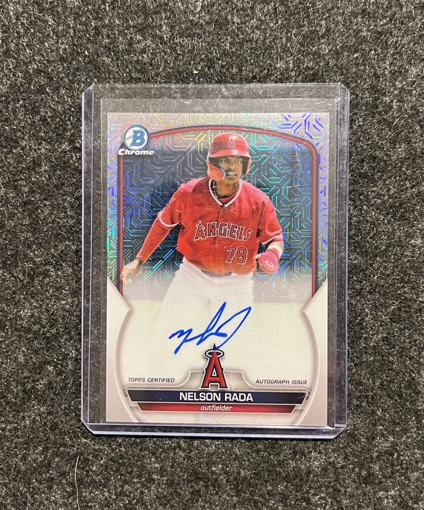 2023 Bowman Chrome Prospect Mega Box Autographs Nelson Rada #BMA-NR (AU, RC)