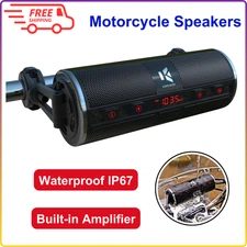 Motorcycle Speakers Bluetooth Waterproof Radio Audio System Built-in Amplifier