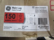 GE TL24415C Loadcenter 150A Main Lug 120/208 Volt 3PH4W 24 CKT -E1432-NEW-B