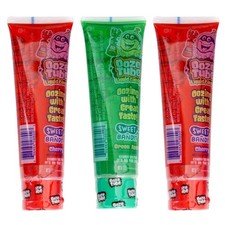 Ooze Tube Liquid Candy Cherry & Green Apple, 4 Ounce Each (Pack of 3 Flavors)...