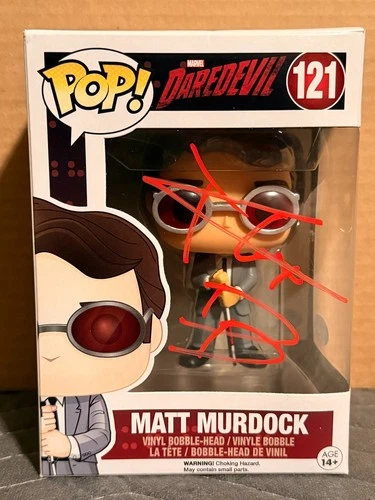 Funko Pop! Marvel Daredevil Matt Murdock #121 Signed By Charlie Cox JSA COA