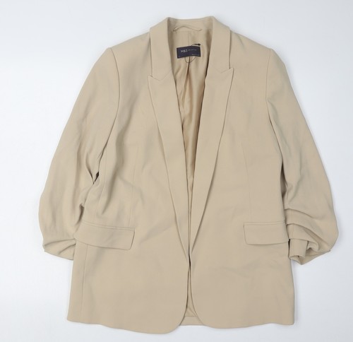 Marks and Spencer Women's Beige Blazer Jacket, Size 10
