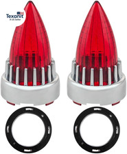 3 14 Motorcycle Bullet Turn Signals Lens Covers 2 Pack Red Rear Tail Light L