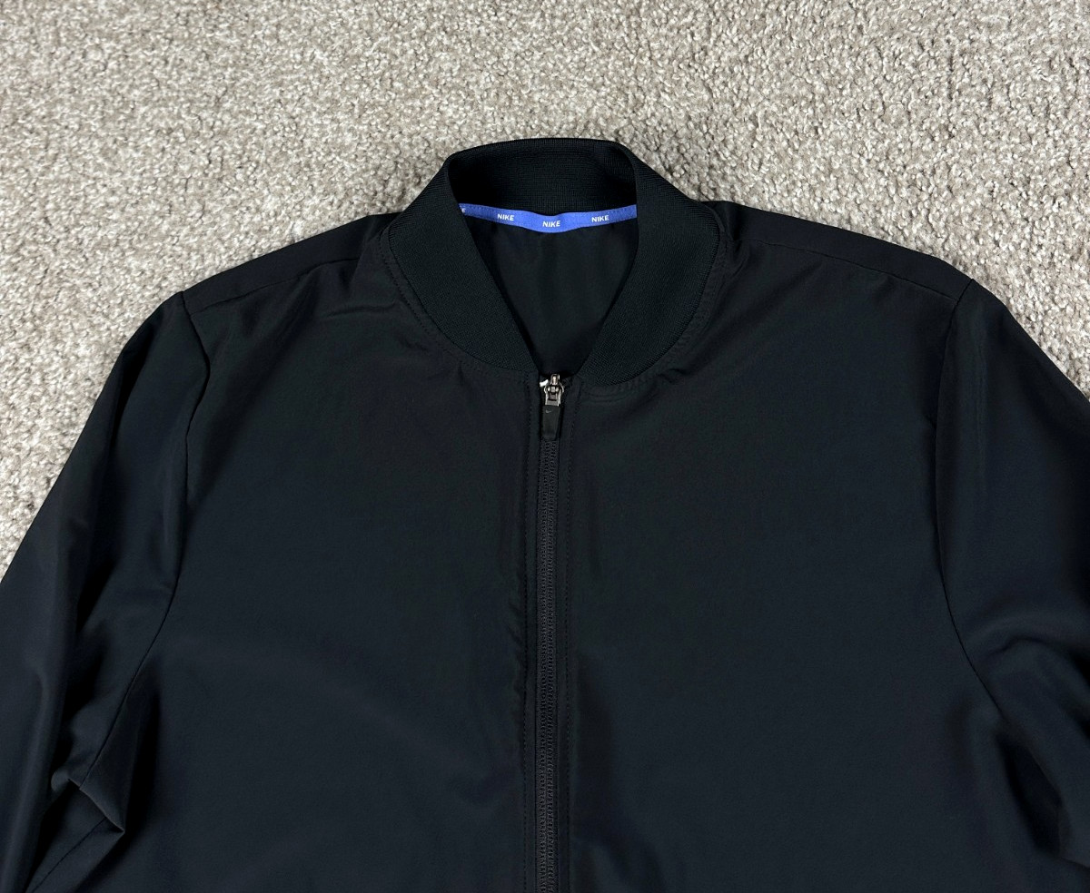Nike Jacket Mens Medium Black Solid Full Zip Trac… - image 2