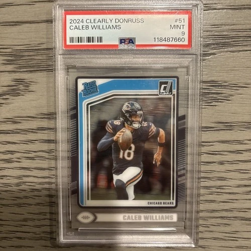 2024 Panini Clearly Donruss - Rated Rookie Caleb Williams #51 (RC) PSA 9 Bears
