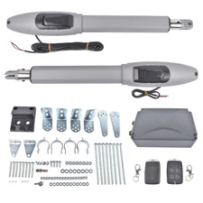 Automatic Dual Swing Gate Opener Kit w/Remote Control For Doors up to 300kg 110V